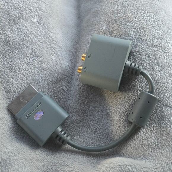 Official Genuine Microsoft XBOX 360 RCA Optical Audio Adapter AV Cable - Picture 1 of 4